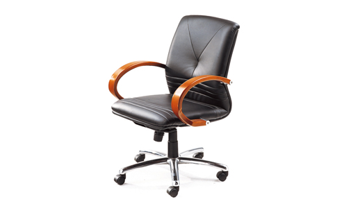 办公椅|传统真皮中班椅|办公家具|真皮中班椅